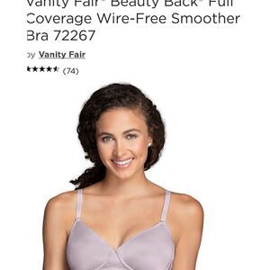 *NEW* VANITY FAIR BEAUTY BACK FULL COVERAGE  BACK SMOOTHING,  WIRE FREE SIZE 42D